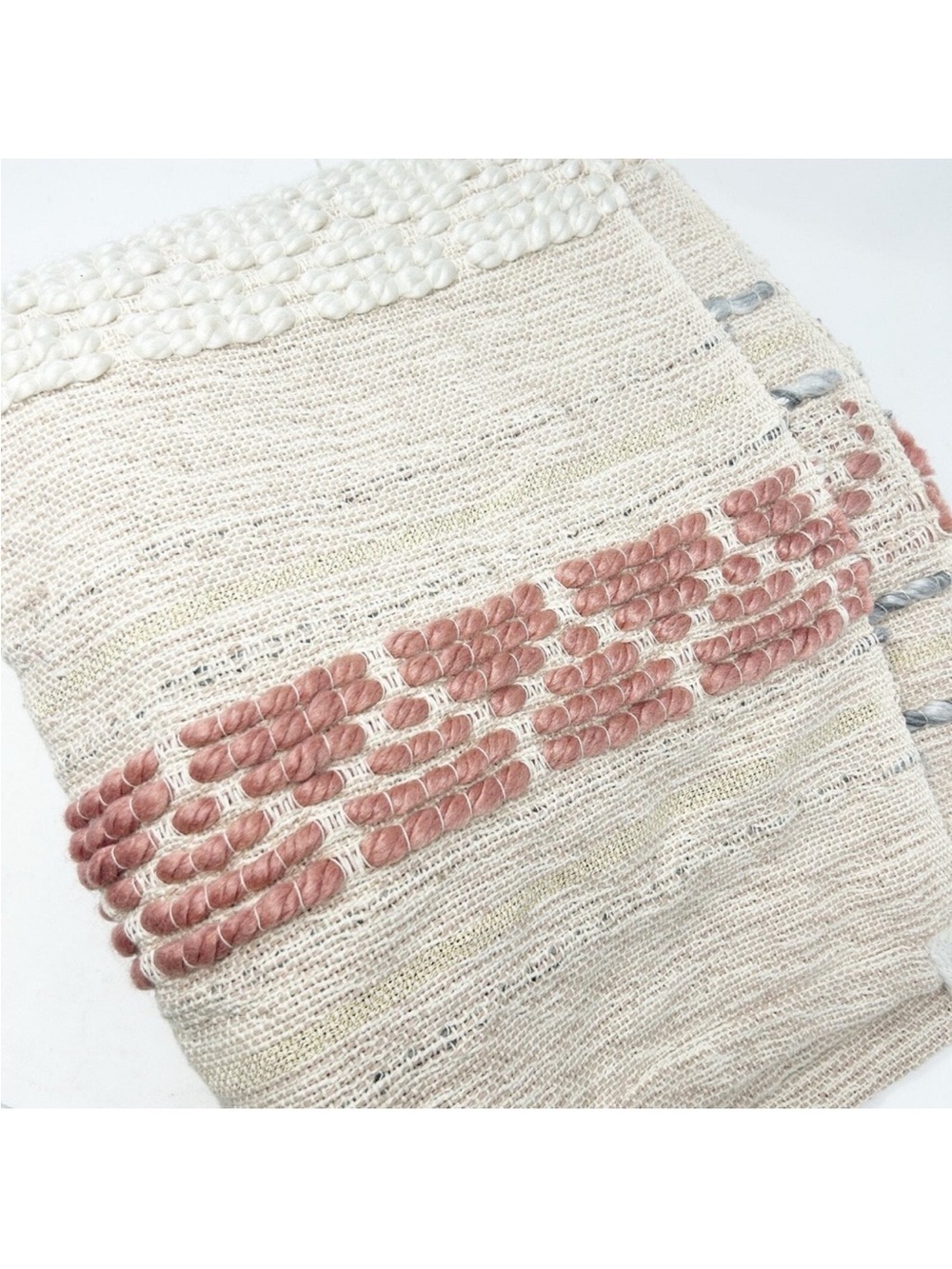 London Kaye Hand Woven Textured Bohemian Hippie Decorative Throw Afghan Blanket - Picture 4 of 6